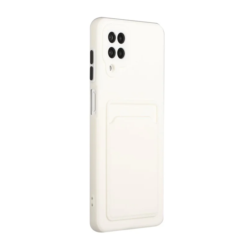 Soft TPU Phone Case Card Slot Cover for Samsung Galaxy M12 - White