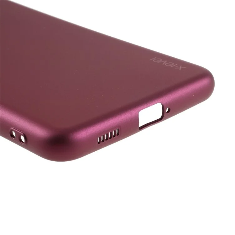 X-LEVEL Frosted TPU Phone Back Case Protector for Samsung Galaxy S21 FE - Wine Red