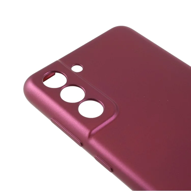 X-LEVEL Frosted TPU Phone Back Case Protector for Samsung Galaxy S21 FE - Wine Red