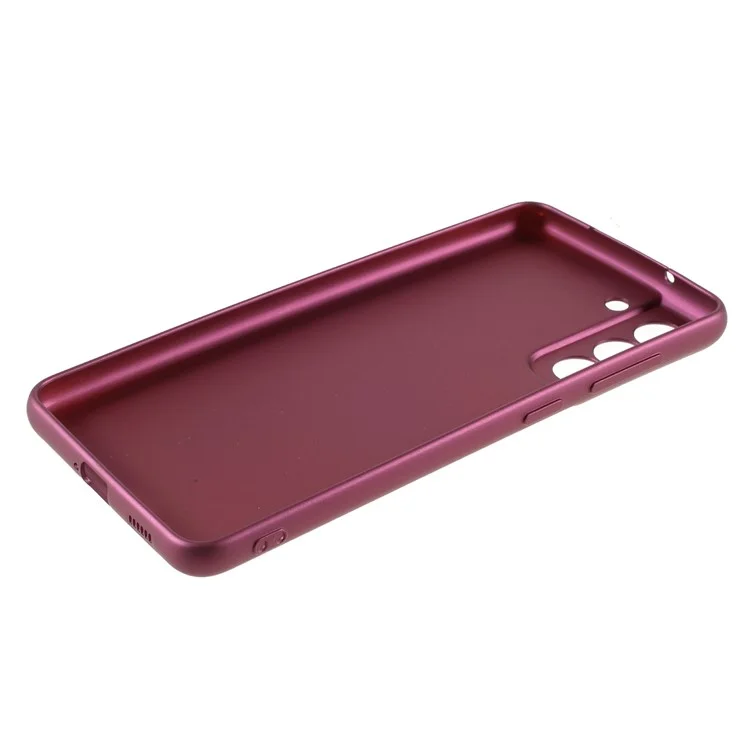 X-LEVEL Frosted TPU Phone Back Case Protector for Samsung Galaxy S21 FE - Wine Red