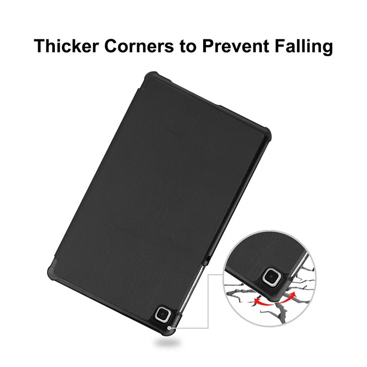 Enkay Hat Prince Enk-8030 Tri-fold PU PU Cuero Auto Wake Sleep Tablet Case Para Samsung Galaxy Tab A7 Lite 8.7 Pulgadas T220 / T225 - Negro