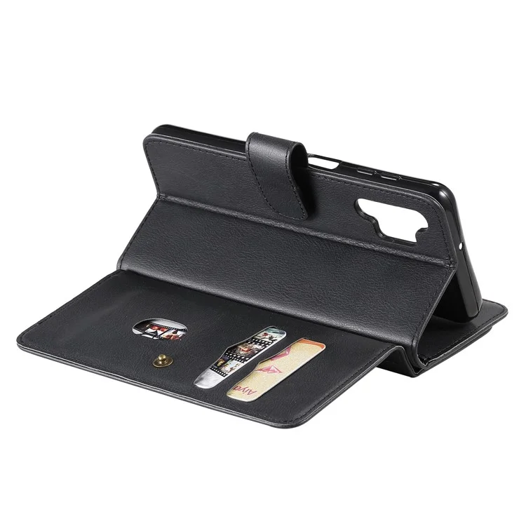 For Samsung Galaxy A32 5G / M32 5G Leather Case with 10 Card Holder Phone Cover Stand - Black