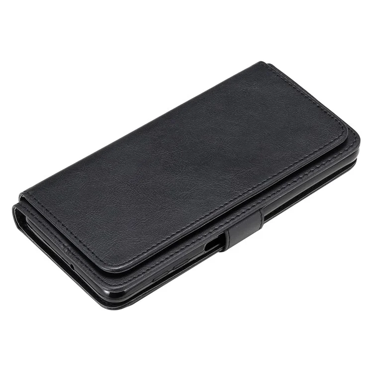 For Samsung Galaxy A32 5G / M32 5G Leather Case with 10 Card Holder Phone Cover Stand - Black