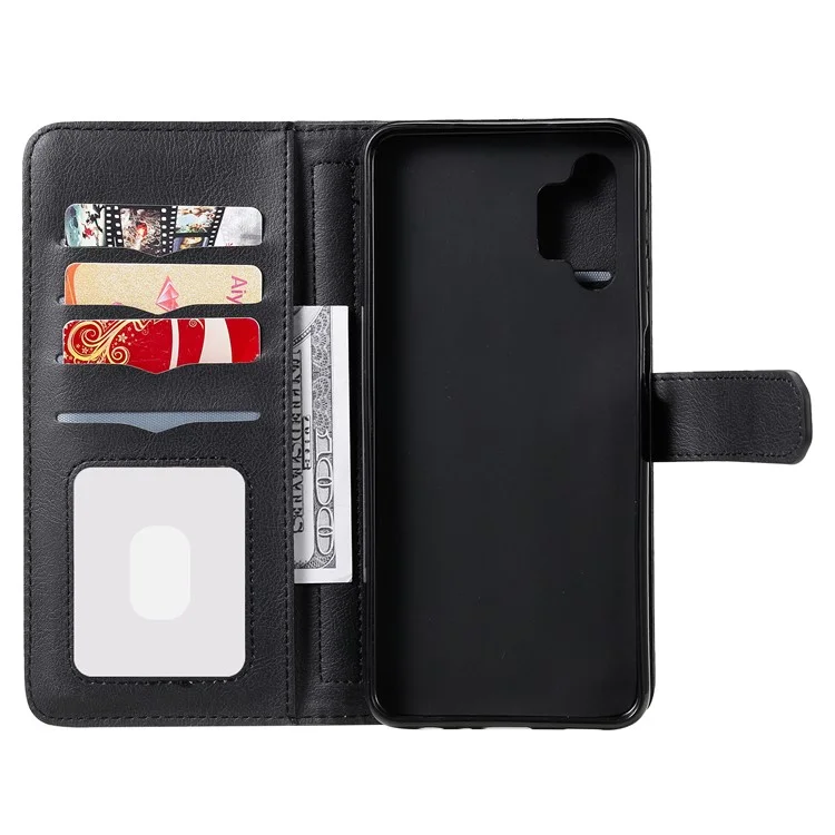 For Samsung Galaxy A32 5G / M32 5G Leather Case with 10 Card Holder Phone Cover Stand - Black