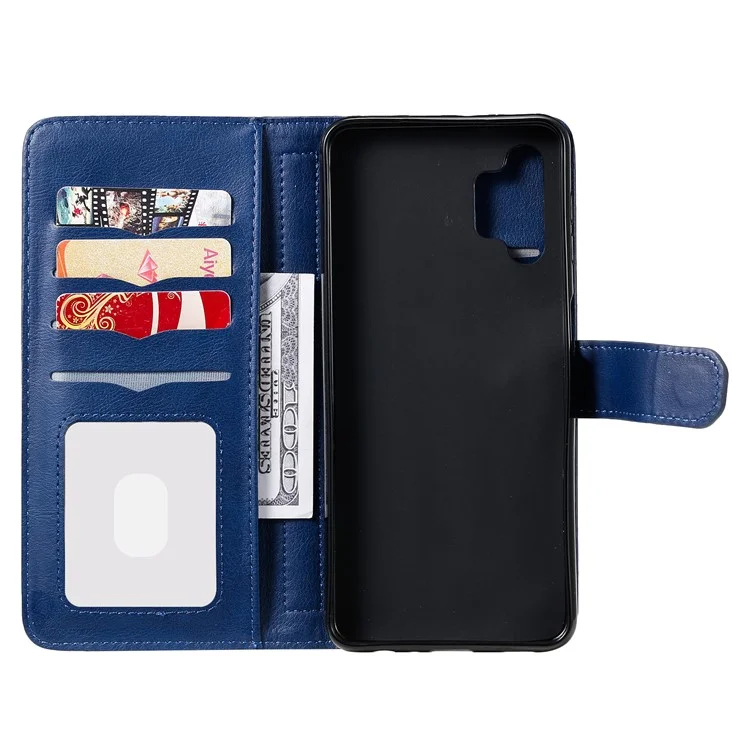 For Samsung Galaxy A32 5G / M32 5G Leather Case with 10 Card Holder Phone Cover Stand - Blue