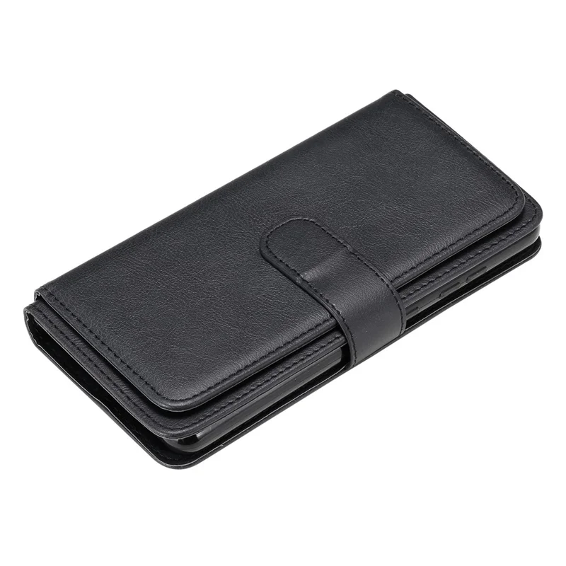 جراب جلد لجهاز Samsung Galaxy A52 4G / 5G / A52s 5G مع حامل بطاقة 10 وجيب للهاتف - أسود