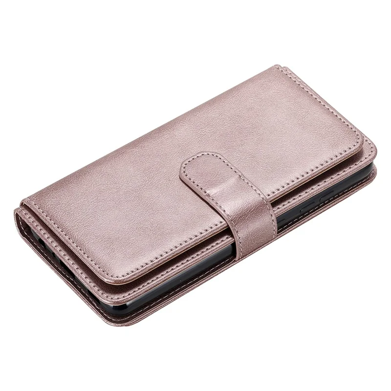 For Samsung Galaxy A52 4G / 5G / A52s 5G Leather Case with 10 Card Holder Phone Cover Stand - Pink