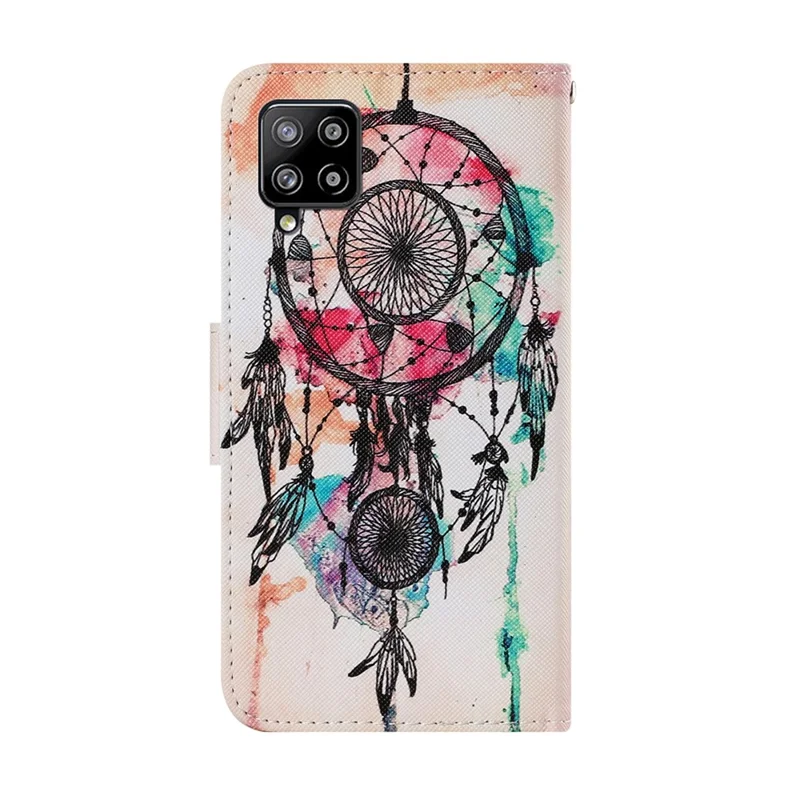 Pattern Printing Leather Wallet Phone Shell Case for Samsung Galaxy A22 4G (EU Version) - Dream Catcher