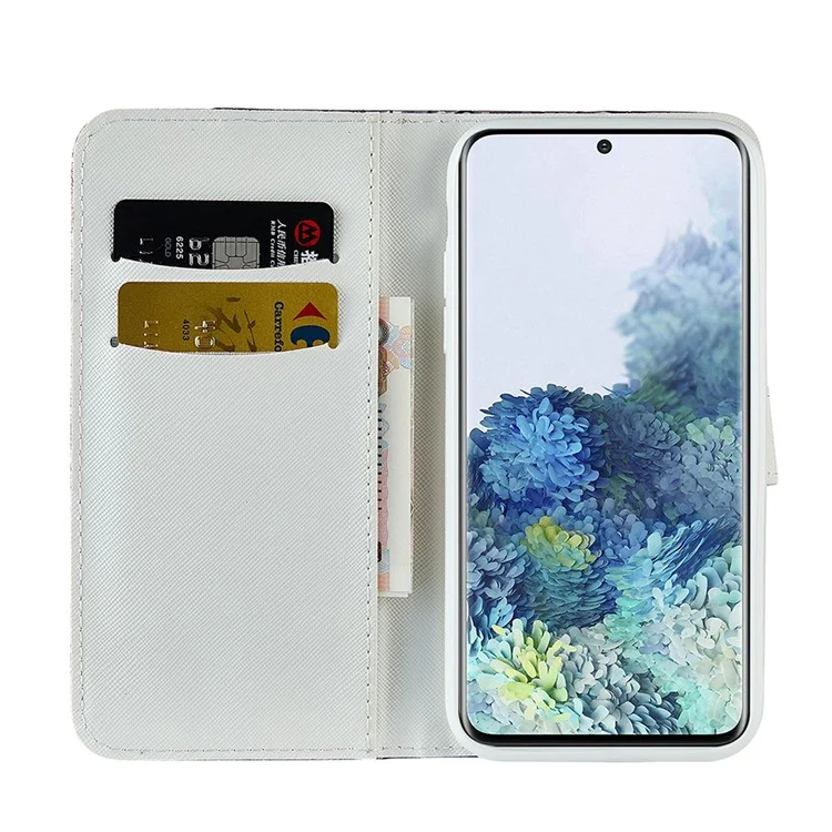 Glittery Powder Splicing Crocodile Skin Leather Wallet Case for Samsung Galaxy S21 FE - Rose Gold