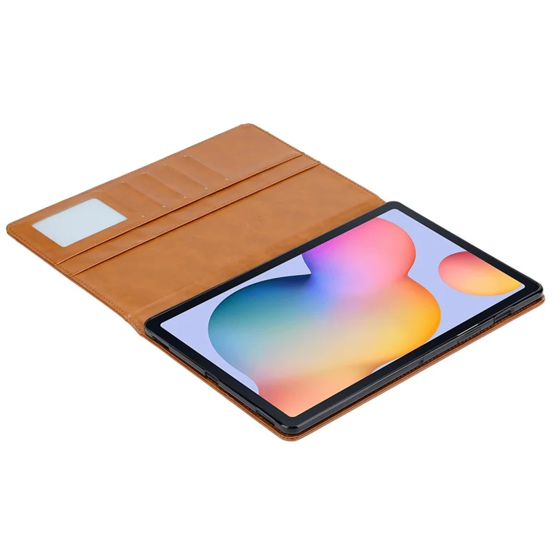 Auto-absorbed Wallet Stand Design PU Leather Tablet Cover Case for Samsung Galaxy Tab A7 Lite 8.7-inch (T220/T725) - Black