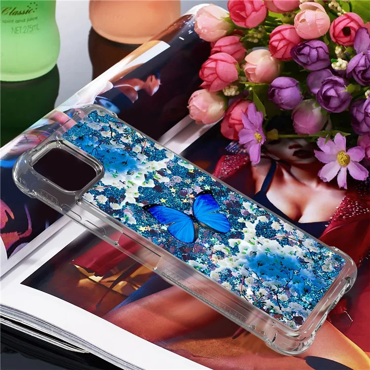 Cover Della Custodia TPU Che Assorbono Shock - Farfalla Blu