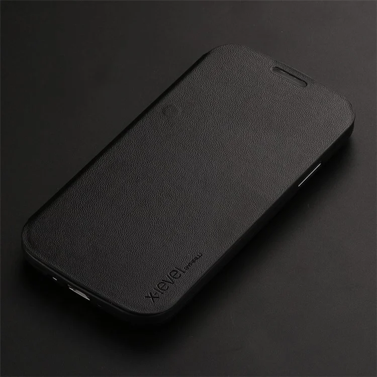 X-LEVEL FIB Color Slim Leather Case for Samsung Galaxy S4 I9500 I9502 I9505 - Black