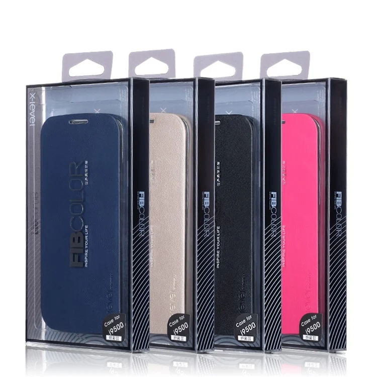 X-LEVEL FIB Color Slim Leather Case for Samsung Galaxy S4 I9500 I9502 I9505 - Black