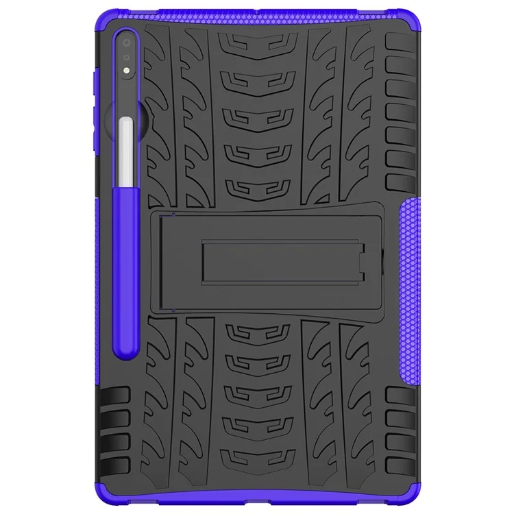 Per Samsung Galaxy Tab S7 fe Cool Tablet Case Kickstand Ibrido PC + TPU Copertura - Viola