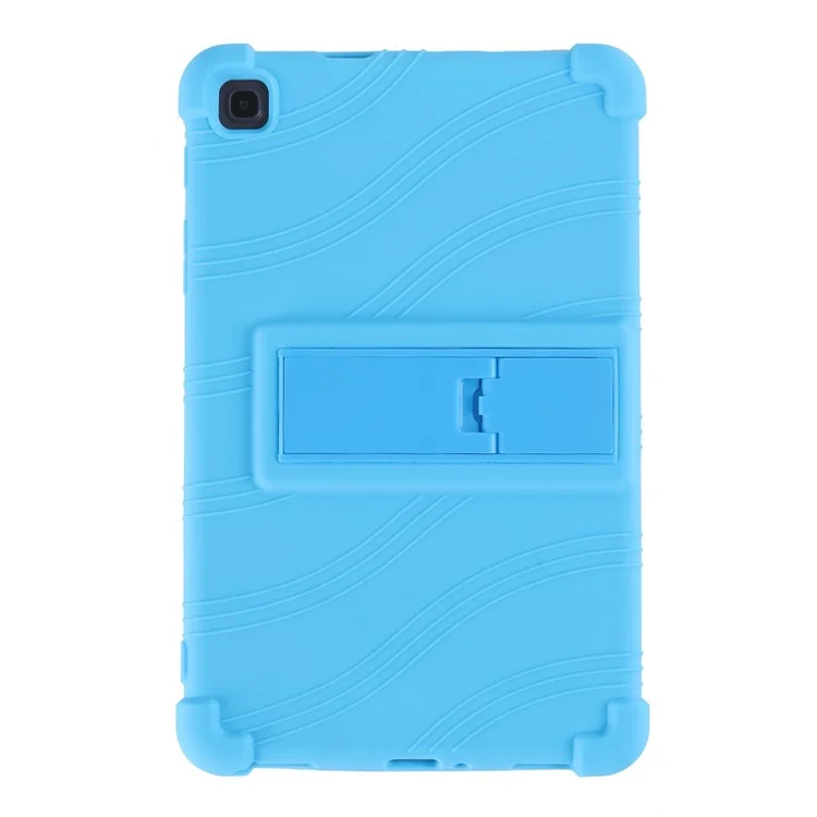 Flexible Silicone Tablet Shell Cover with Supporting Kickstand for Samsung Galaxy Tab A7 Lite 8.7-inch SM-T220 (Wi-Fi) - Baby Blue
