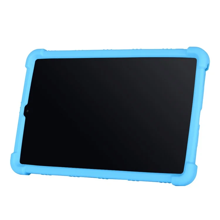 Flexible Silicone Tablet Shell Cover with Supporting Kickstand for Samsung Galaxy Tab A7 Lite 8.7-inch SM-T220 (Wi-Fi) - Baby Blue