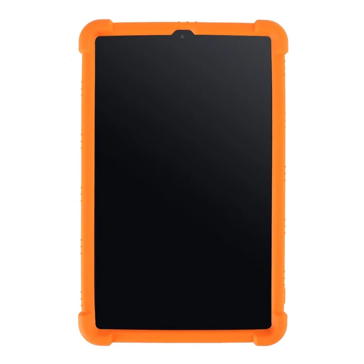 Flexible Silicone Tablet Shell Cover with Supporting Kickstand for Samsung Galaxy Tab A7 Lite 8.7-inch SM-T220 (Wi-Fi) - Orange