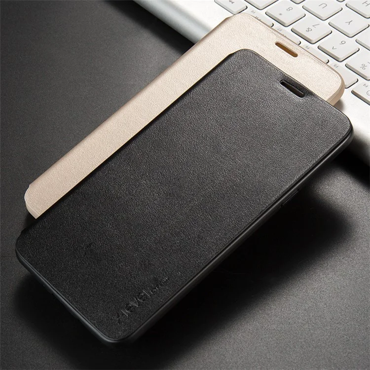 X-LEVEL Slim Leather Flip Case with Stand for Samsung Galaxy J5 (2016) - Black