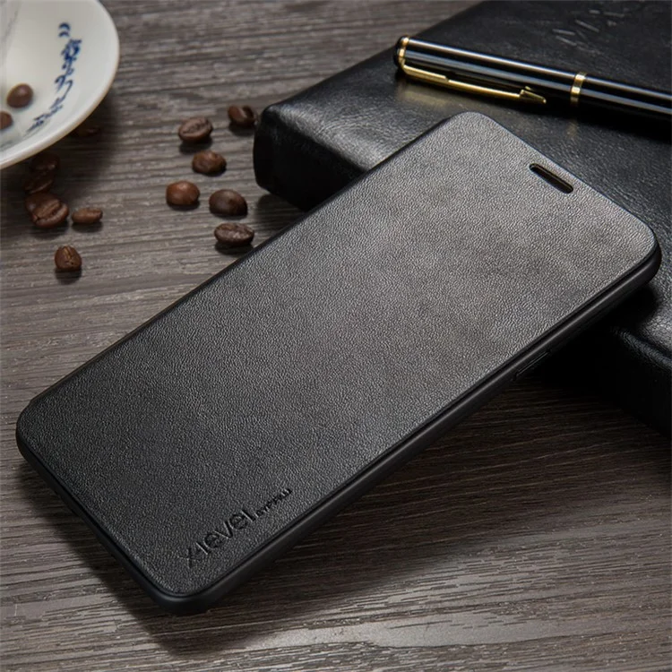 X-LEVEL Slim Leather Flip Case with Stand for Samsung Galaxy J5 (2016) - Black
