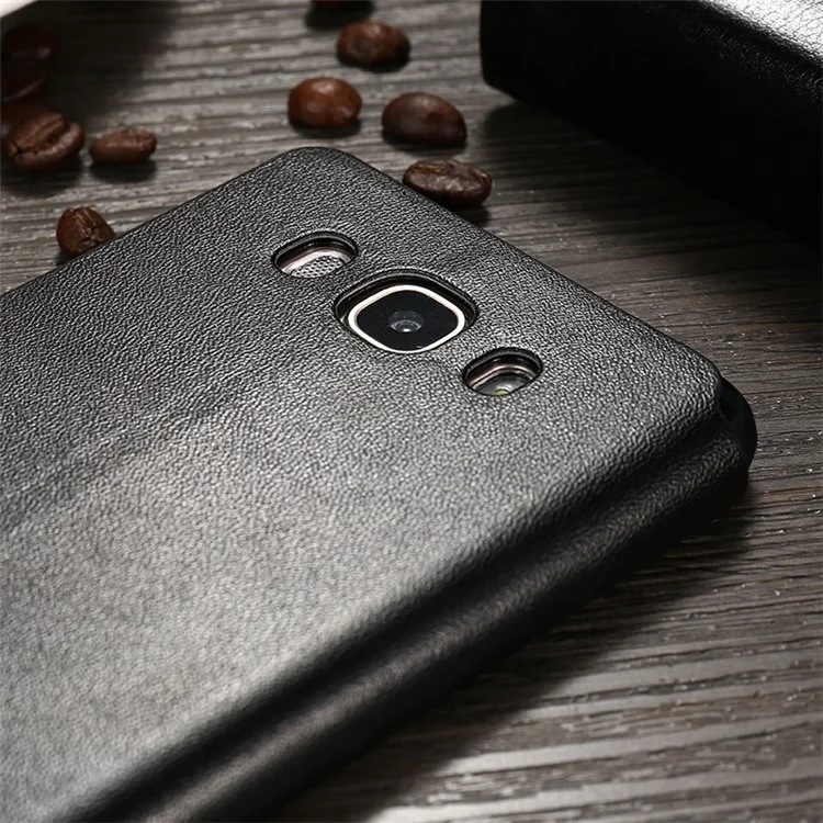X-LEVEL Slim Leather Flip Case with Stand for Samsung Galaxy J5 (2016) - Black