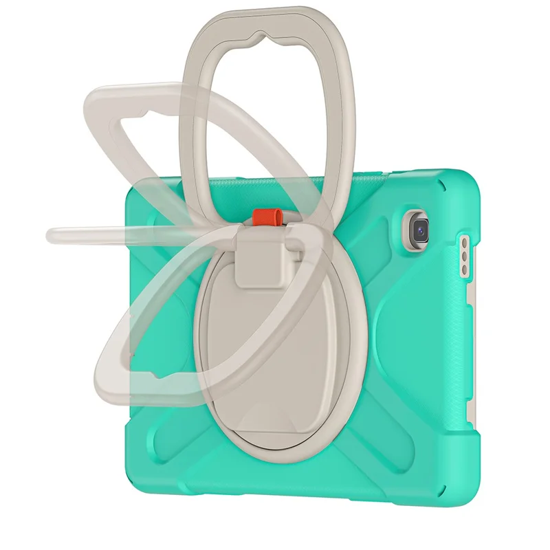 PC + Silicone Combo Hybrid Case with 360 Degree Rotary Kickstand for Samsung Galaxy Tab A7 Lite 8.7-inch - Mint Green