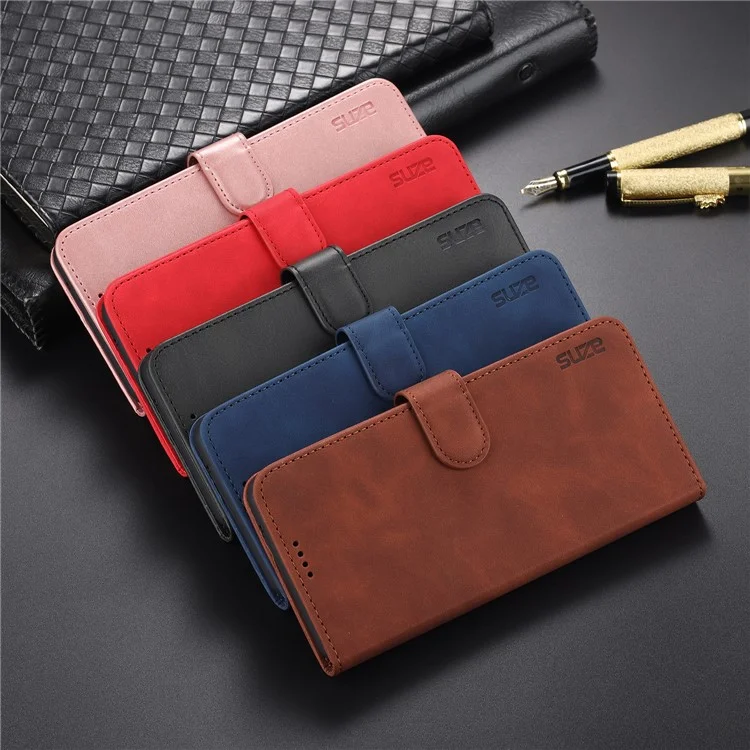 AZNS PU Leather Phone Cover Wallet Stand Case for Samsung Galaxy S20 FE 2022/S20 FE 4G/S20 FE 5G/S20 Lite - Blue