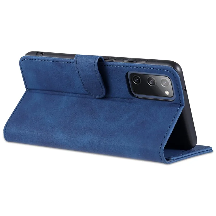 AZNS PU Leder -telefonabdeckung Brieftasche Hülle Für Samsung Galaxy S20 fe 2022/S20 fe 4G/S20 fe 5G/S20 Lite - Blau