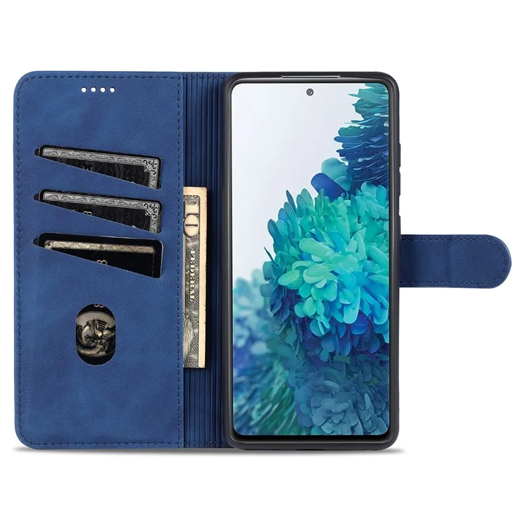 AZNS PU Leder -telefonabdeckung Brieftasche Hülle Für Samsung Galaxy S20 fe 2022/S20 fe 4G/S20 fe 5G/S20 Lite - Blau