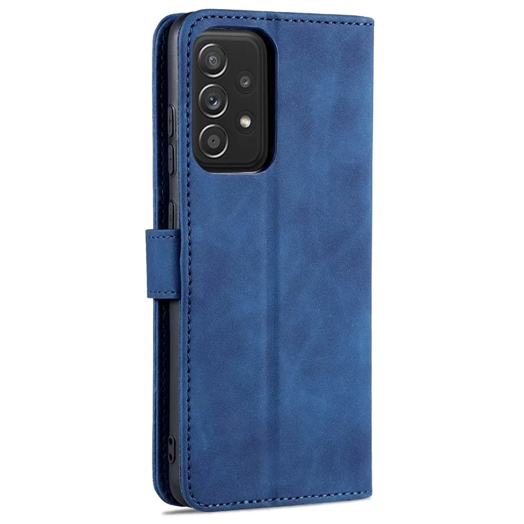 Case de Cobertura de Teléfono AZNS PU Con Billetera Para Samsung Galaxy A52 4G/5G / A52s 5G - Azul