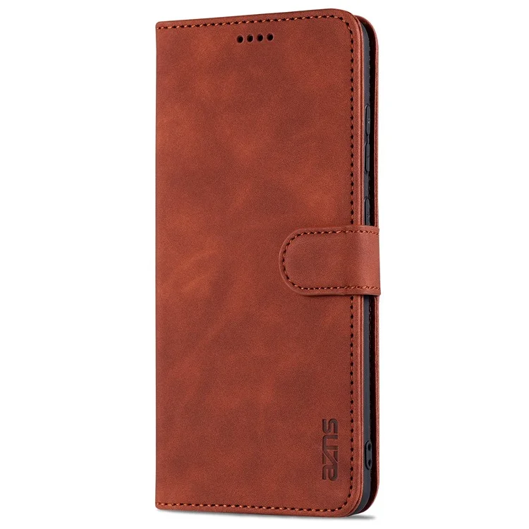 AZNS PU-Leder-Telefon-Titel-Hülle Für Samsung Galaxy A72 4G / 5G - Braun