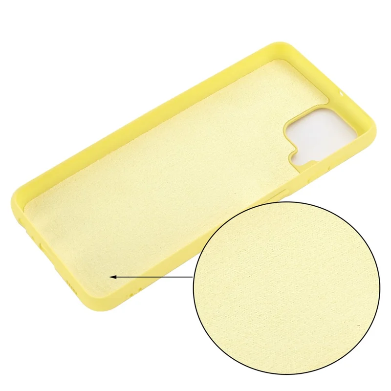 Coque de téléphone portable en silicone souple avec dragonne pour Samsung Galaxy A22 4G (version EU) - Jaune
