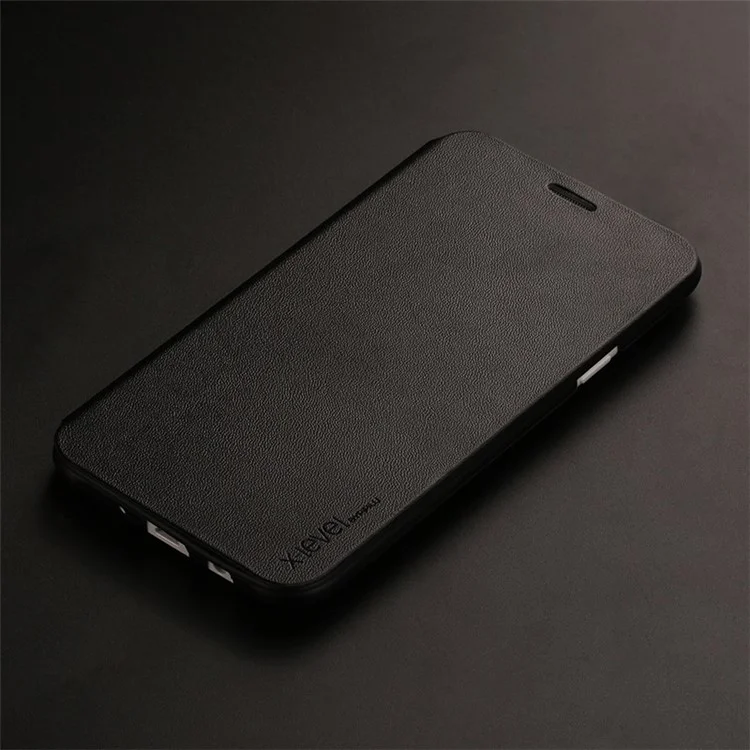 X-LEVEL Leather Flip Stand Shell for Samsung Galaxy J5 SM-J500F - Black