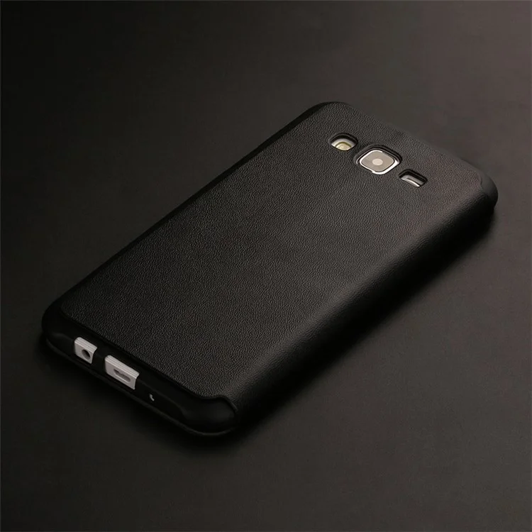 X-LEVEL Leather Flip Stand Shell for Samsung Galaxy J5 SM-J500F - Black