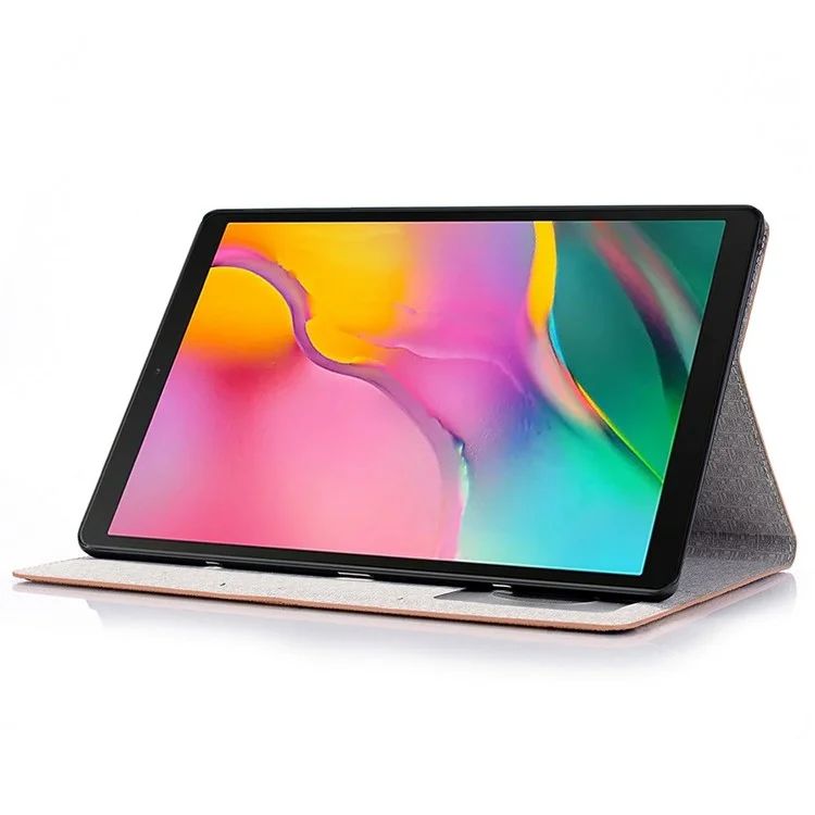 Map Pattern Leather Wallet Tablet Stand Protective Case Cover Shell for Samsung Galaxy Tab A7 Lite 8.7-inch - Brown