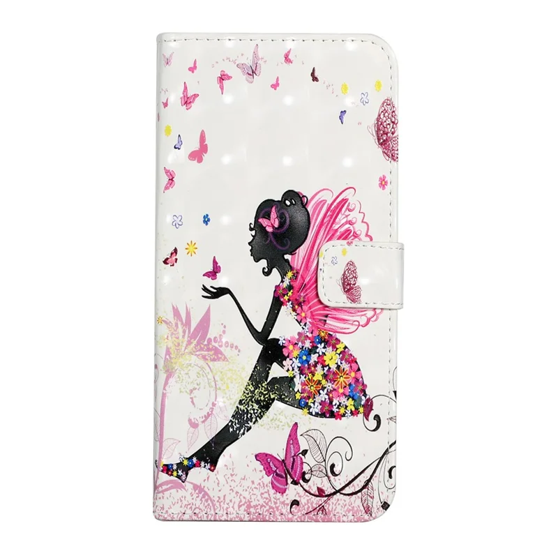 Ultra Wallet 3D Pattern Printing Style Premium PU Leather Flip Magnetic Closure Cover Case for Samsung Galaxy S21 FE - Fairy