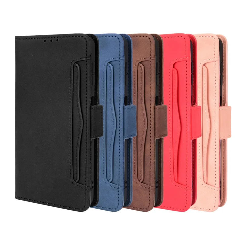 Etui portfel z funkcją uchwytu z wieloma slotami na karty do Samsung Galaxy A22 4G (wersja UE) - Czarny
