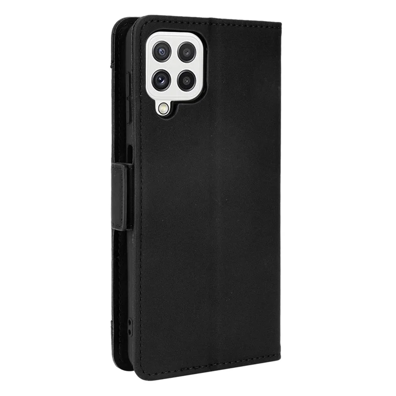 Etui portfel z funkcją uchwytu z wieloma slotami na karty do Samsung Galaxy A22 4G (wersja UE) - Czarny