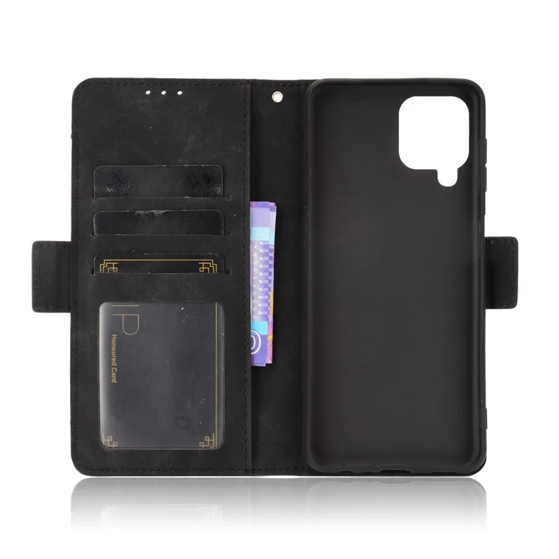 Etui portfel z funkcją uchwytu z wieloma slotami na karty do Samsung Galaxy A22 4G (wersja UE) - Czarny