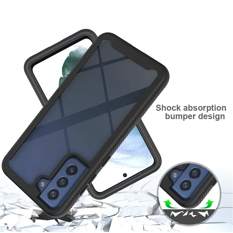 PC + TPU + Acryl-Hybrid-Schutzhülle Stoßfeste Handyhülle für Samsung Galaxy S21 FE - Schwarz