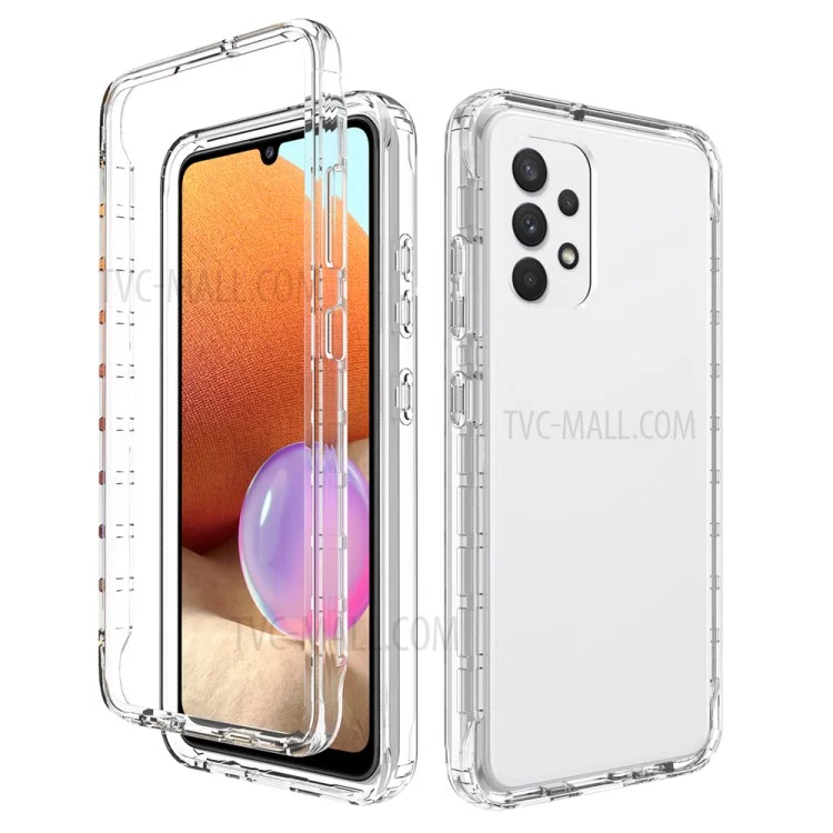 Cover Protettiva Rimovibile Clear Slim 2-in-1 Progettata Trasparente Anti-Graffio PC+TPU per Samsung Galaxy A32 4G