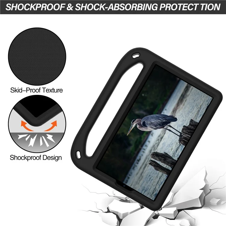 Hand-Hold EVA Tablet Case with Kickstand for Samsung Galaxy Tab A7 Lite 8.7-inch - Black