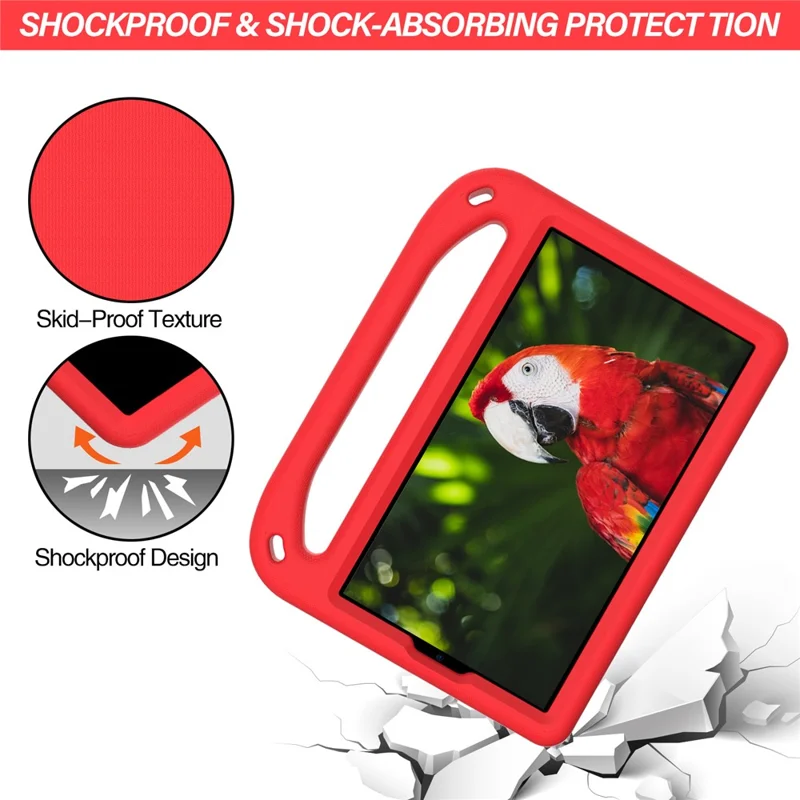 Hand-Hold EVA Tablet Case with Kickstand for Samsung Galaxy Tab A7 Lite 8.7-inch - Red