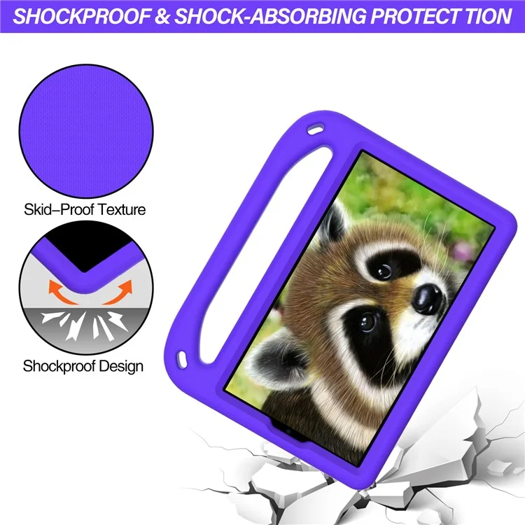 Hand-Hold EVA Tablet Case with Kickstand for Samsung Galaxy Tab A7 Lite 8.7-inch - Purple
