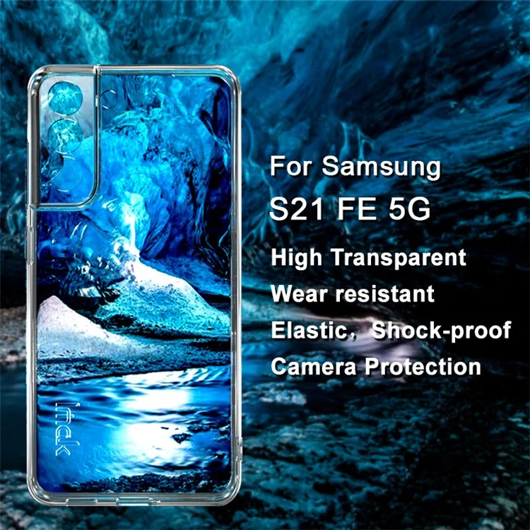 IMAK UX-5 Série Transparente Full Protective Flexible TPU Couvercle TPU Pour Samsung Galaxy S21 fe