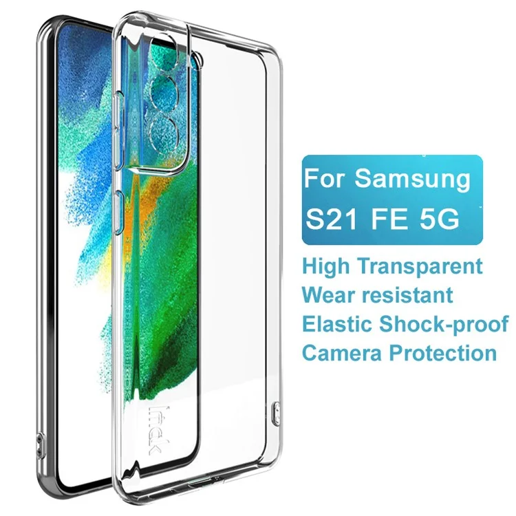 IMAK UX-5 Série Transparente Full Protective Flexible TPU Couvercle TPU Pour Samsung Galaxy S21 fe