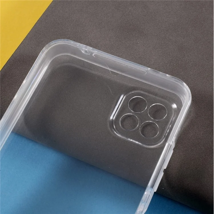 Funda híbrida desmontable de 2 en 1 de TPU+PET+acrílico transparente para la cubierta del teléfono Samsung Galaxy A22 5G (versión UE)