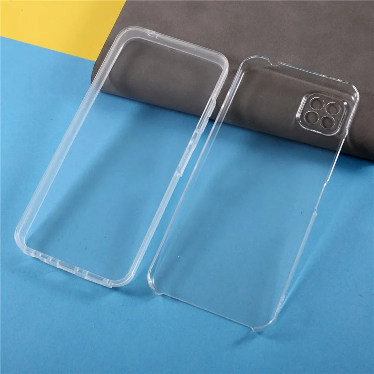 Funda híbrida desmontable de 2 en 1 de TPU+PET+acrílico transparente para la cubierta del teléfono Samsung Galaxy A22 5G (versión UE)