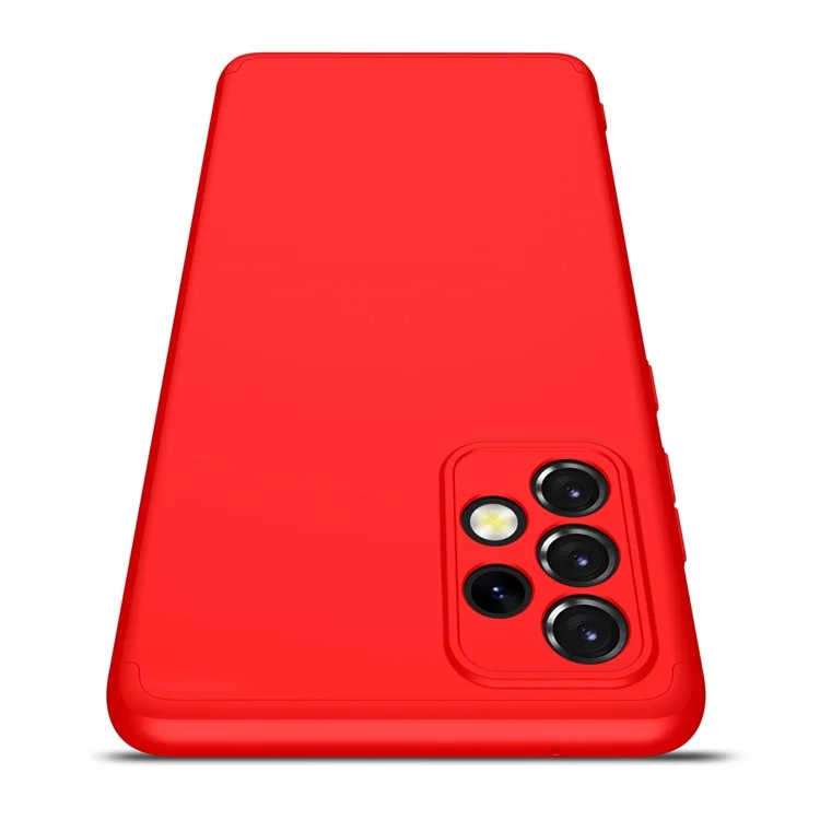 Cubierta de Plástico Duro de Acabado Mate de 3 Piezas de 3 Piezas GKK Para Samsung Galaxy A52 4G/5G / A52s 5G - Rojo