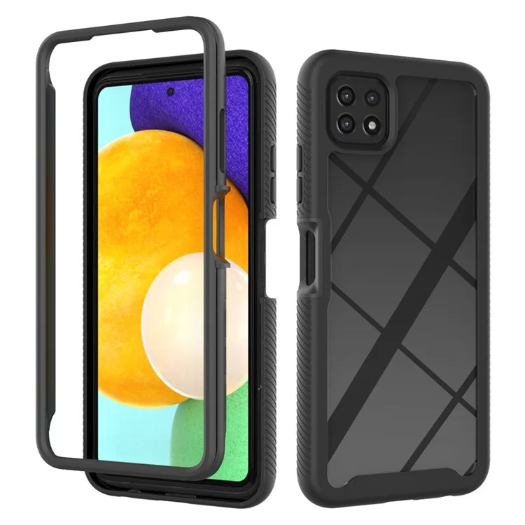 PC + TPU + Funda híbrida de acrílico a prueba de golpes para Samsung Galaxy A22 5G (versión europea) - Negro