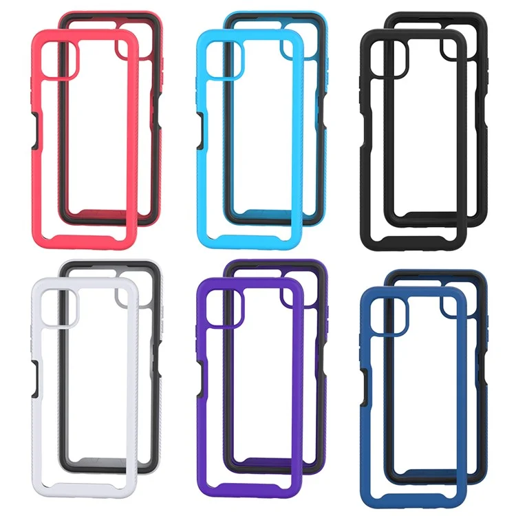 PC + TPU + Funda híbrida de acrílico a prueba de golpes para Samsung Galaxy A22 5G (versión europea) - Negro